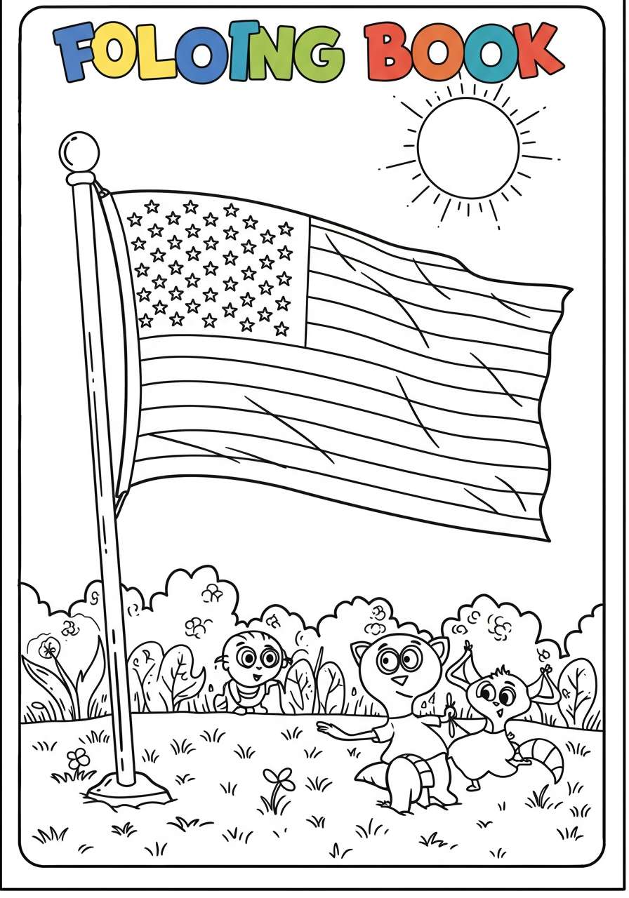 USA Flag Coloring Book for Kids – Fun Patriotic Activity Pages 6 USA Flag Coloring Book for Kids – Fun Patriotic Activity Pages - Image 6