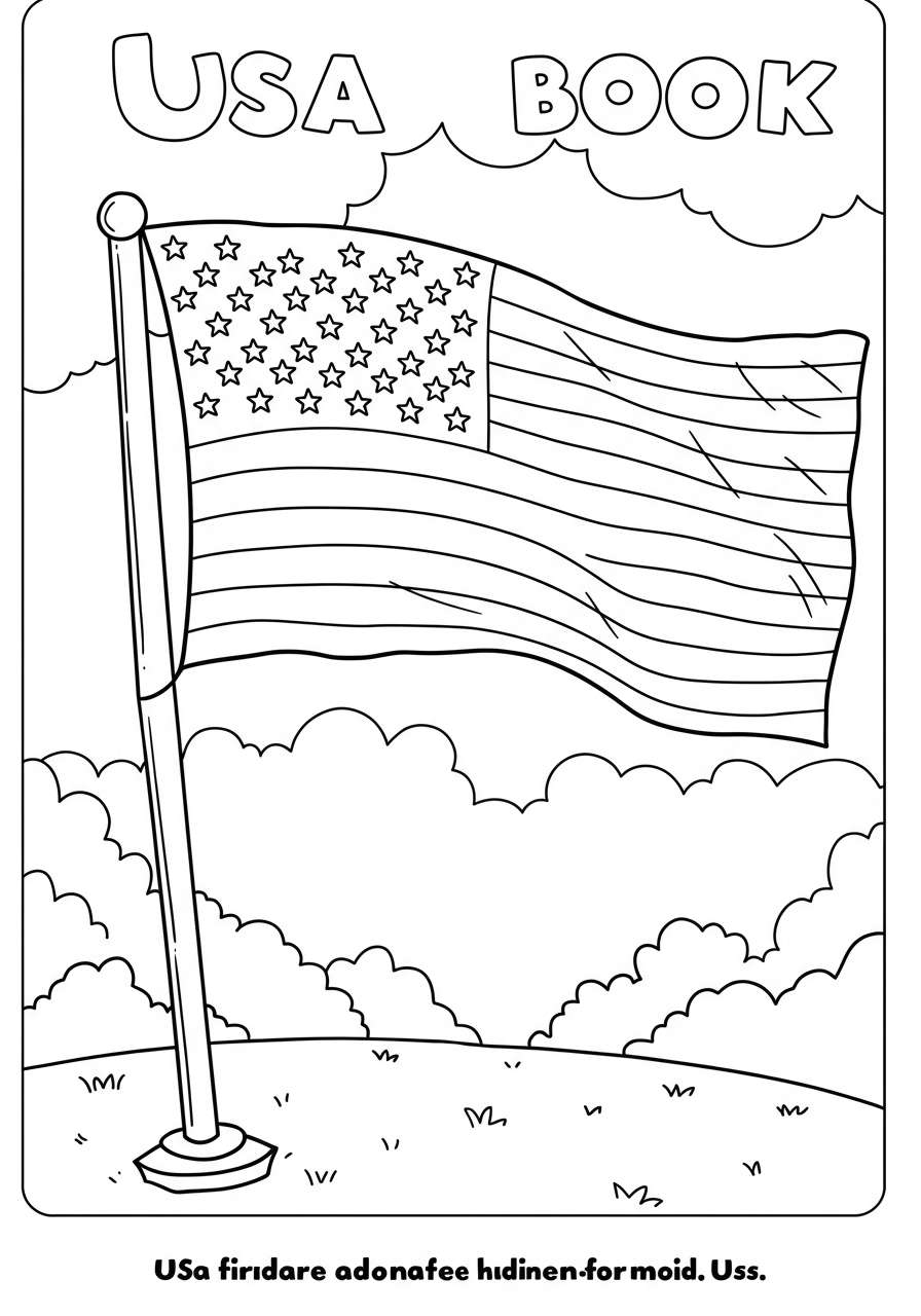 USA Flag Coloring Book for Kids – Fun Patriotic Activity Pages 8 USA Flag Coloring Book for Kids – Fun Patriotic Activity Pages - Image 8