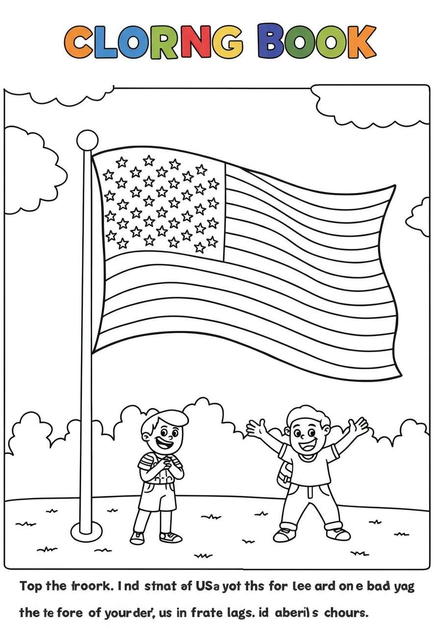 USA Flag Coloring Book for Kids – Fun Patriotic Activity Pages 4 USA Flag Coloring Book for Kids – Fun Patriotic Activity Pages - Image 4