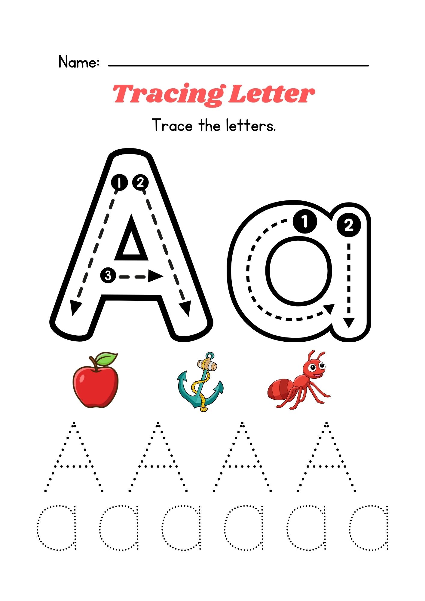 Alphabet Tracing Worksheets PDF | Printable Alphabet Tracing Book with Capital Letters & Practice Sheets for Kids 4 Alphabet Tracing Worksheets PDF | Printable Alphabet Tracing Book with Capital Letters & Practice Sheets for Kids - Image 4