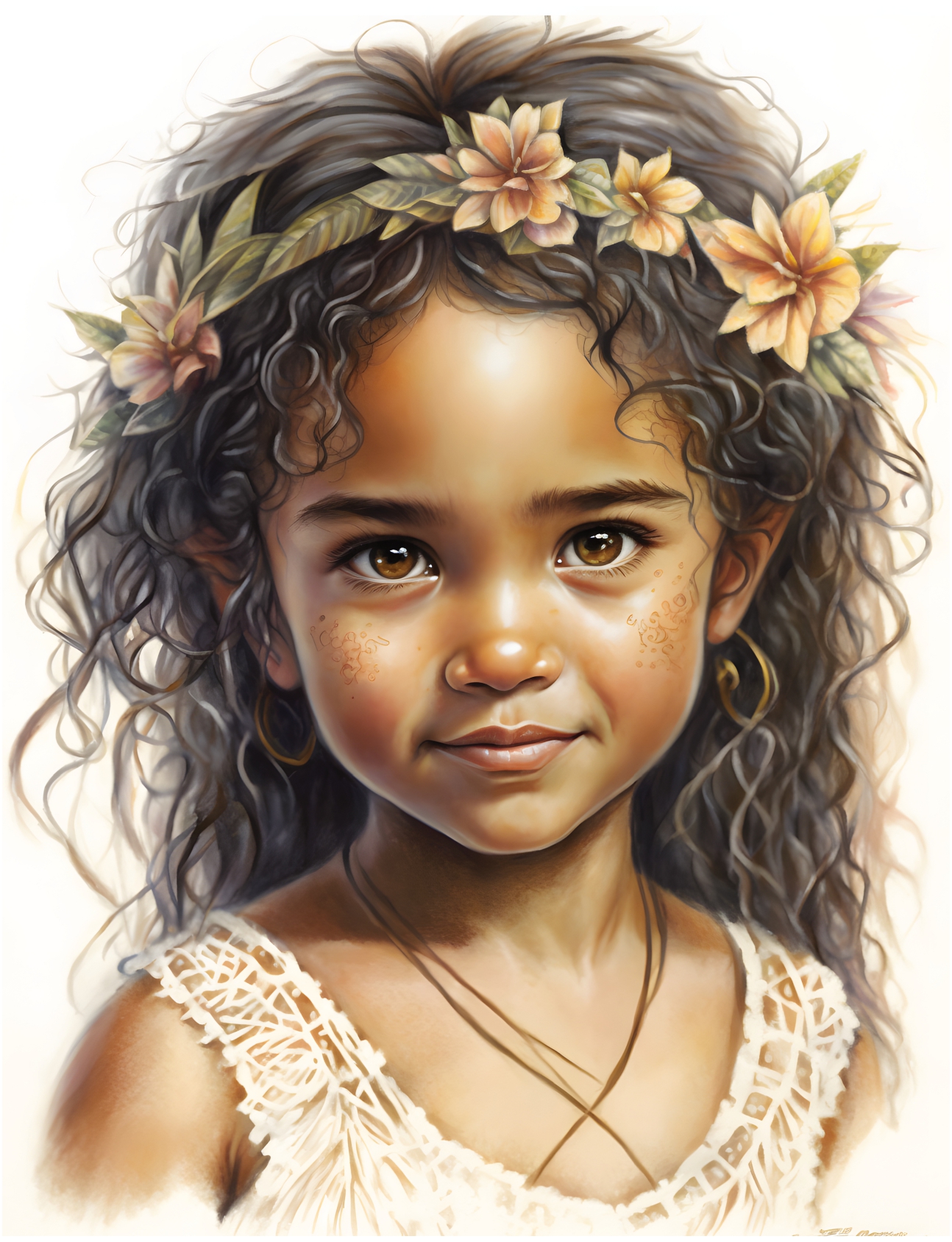 Hawaiian Flower Girls Coloring Pages – Dark Theme Printables | DigitalHal 4 Hawaiian Flower Girls Coloring Pages – Dark Theme Printables | DigitalHal - Image 4