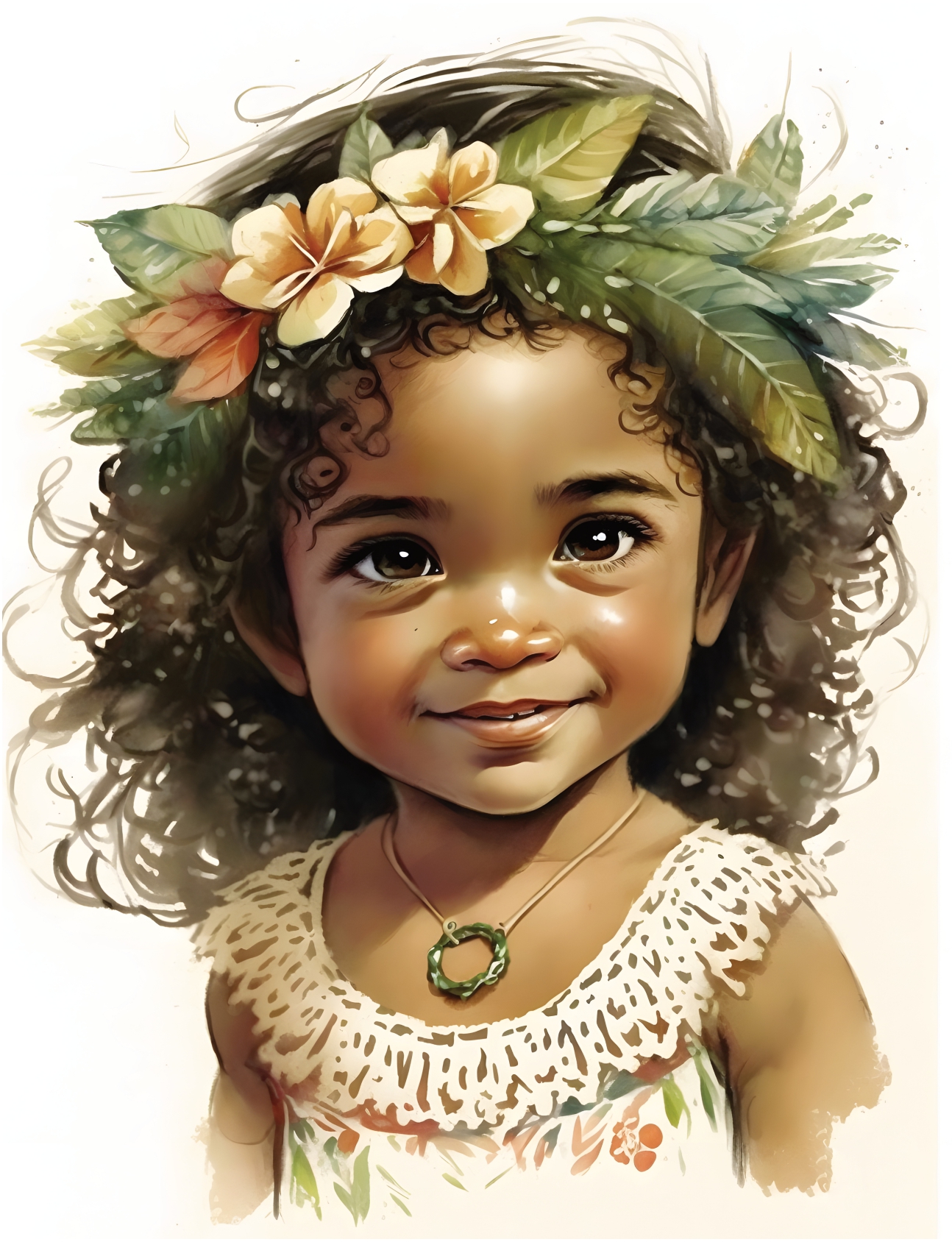 Hawaiian Flower Girls Coloring Pages – Dark Theme Printables | DigitalHal 2 Hawaiian Flower Girls Coloring Pages – Dark Theme Printables | DigitalHal - Image 2