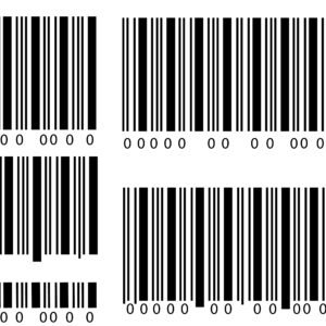 Barcode icon scratched plated on black background 2