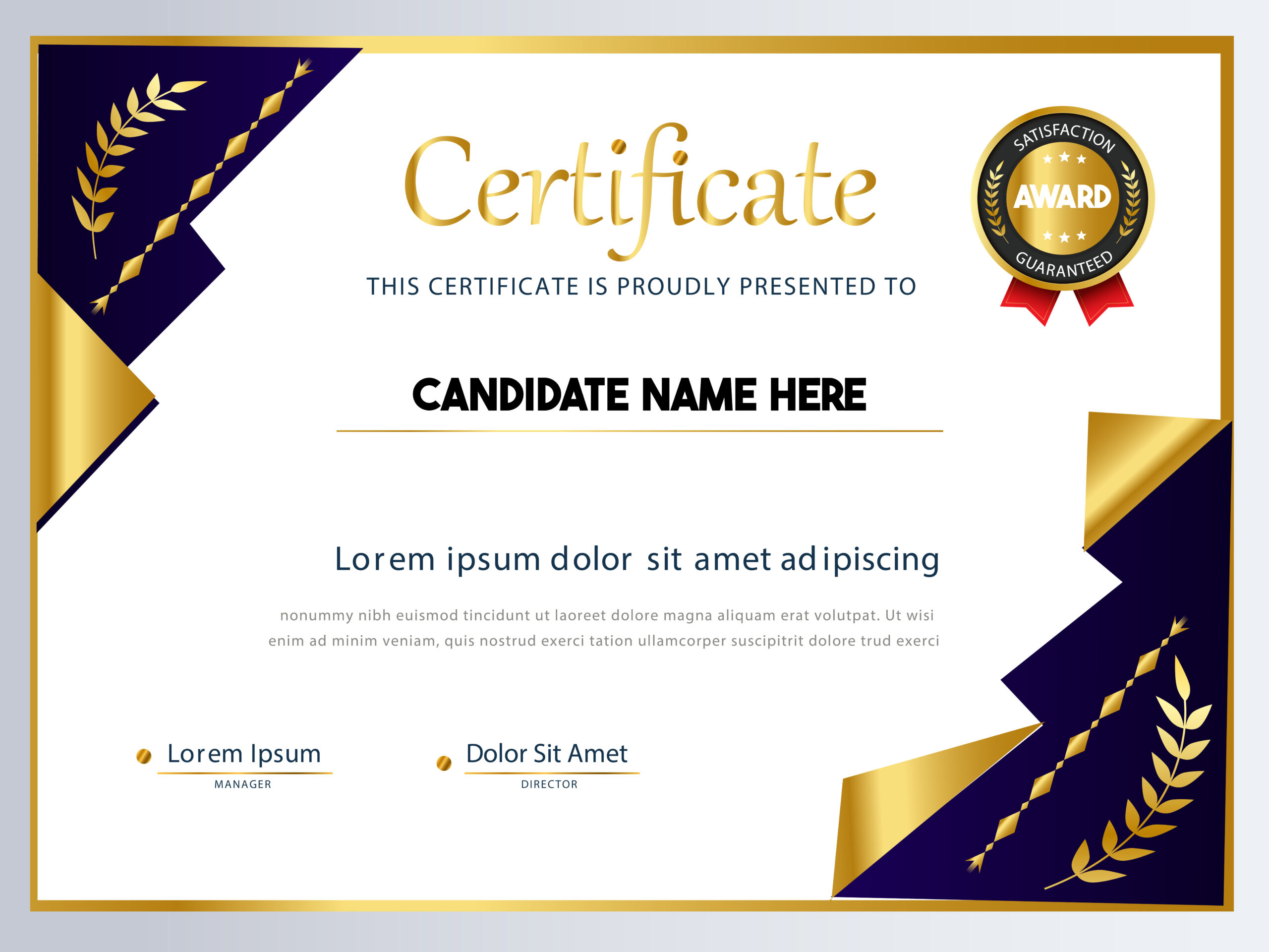 Free editable certificate design template download from digitalhal 1 free editable certificate template