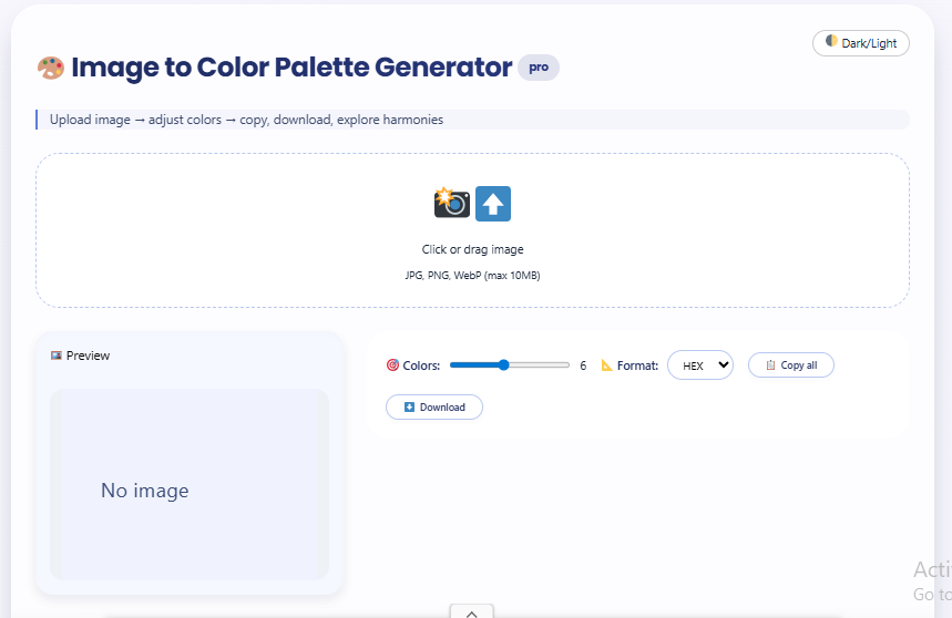 Pic Colars Free Pick Color From Image to Color Palette Generator No 1 Tool