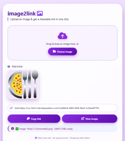 Image to Link Converter Tool