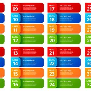 Number line infographics free download