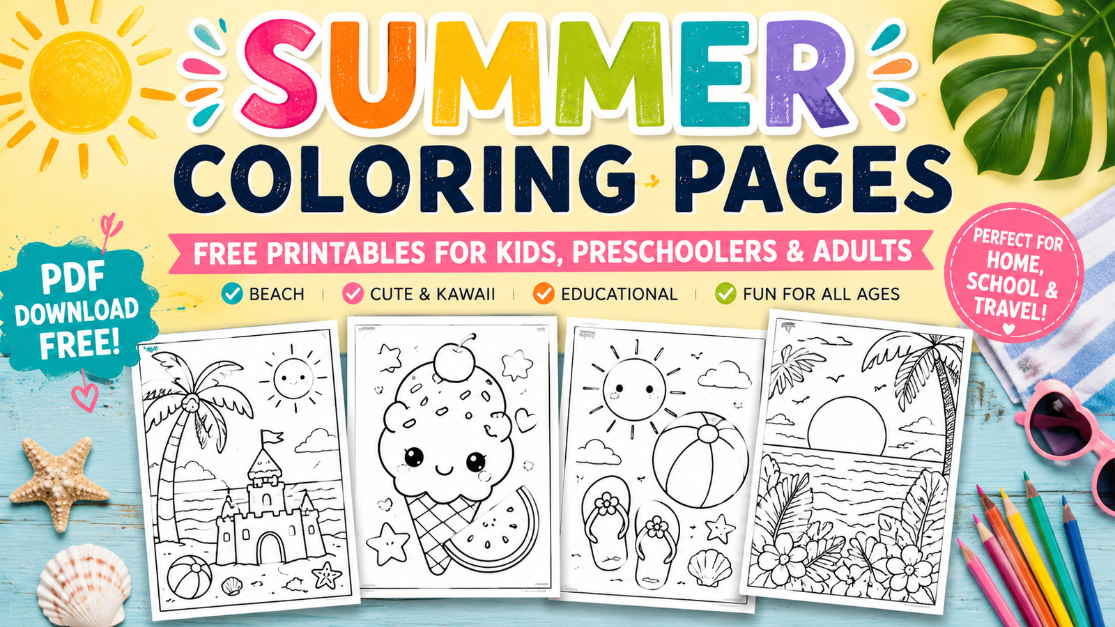 summer coloring pages