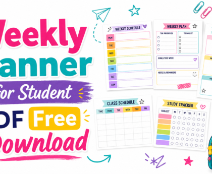 student weekly planner