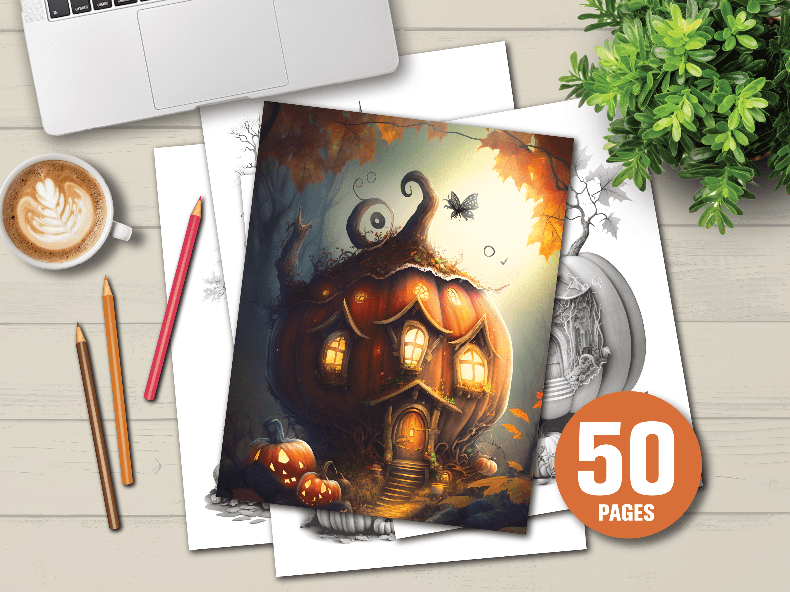 halloween coloring book for Kids & Adults Download Now